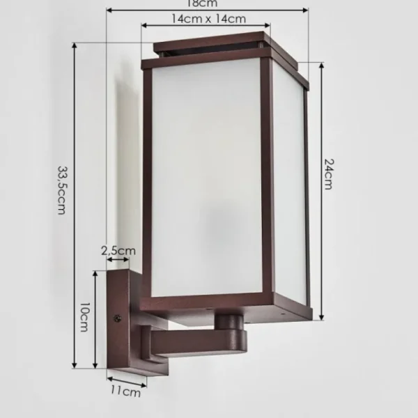 hofstein Cadafaes Lampe murale d´extérieur Rouille, 1 lumière* Lampes Modernes