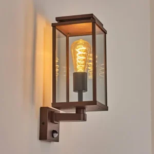 hofstein Cadafaes Lampe murale d´extérieur Rouille, 1 lumière, Détecteur de mouvement* Lampes Modernes
