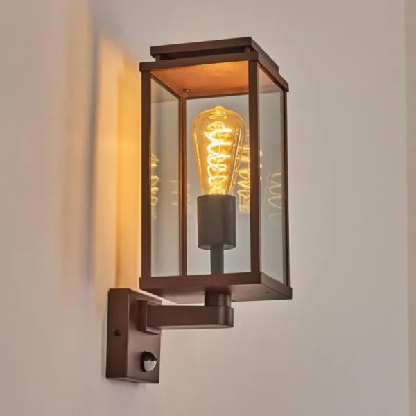 hofstein Cadafaes Lampe murale d´extérieur Rouille, 1 lumière, Détecteur de mouvement* Lampes Modernes