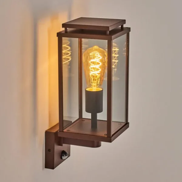 hofstein Cadafaes Lampe murale d´extérieur Rouille, 1 lumière, Détecteur de mouvement* Lampes Modernes