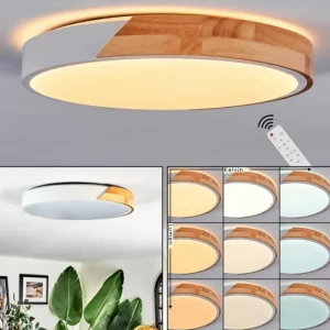hofstein Cadaixo Plafonnier, Panel LED Blanc, 1 lumière, Télécommandes* Lampes Modernes