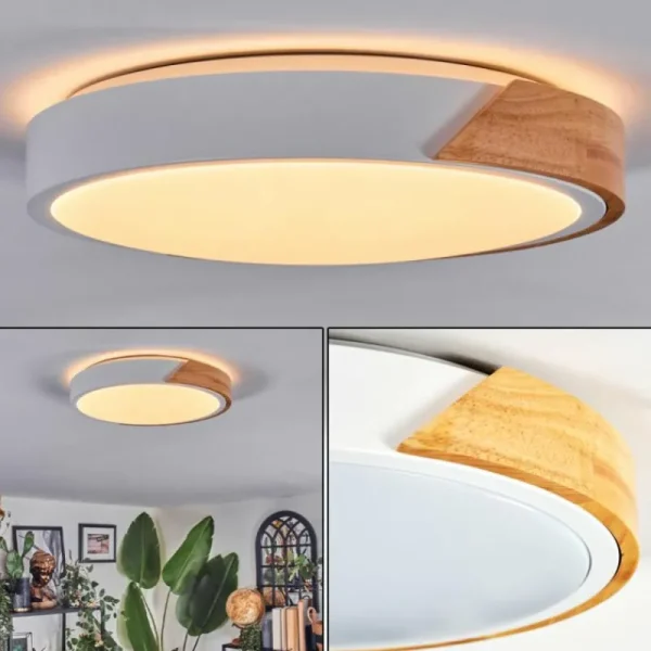 hofstein Cadaixo Plafonnier, Panel LED Écru, Blanc, 1 lumière* Lampes Modernes