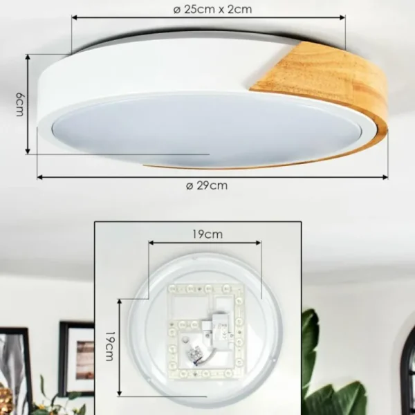 hofstein Cadaixo Plafonnier, Panel LED Écru, Blanc, 1 lumière* Lampes Modernes