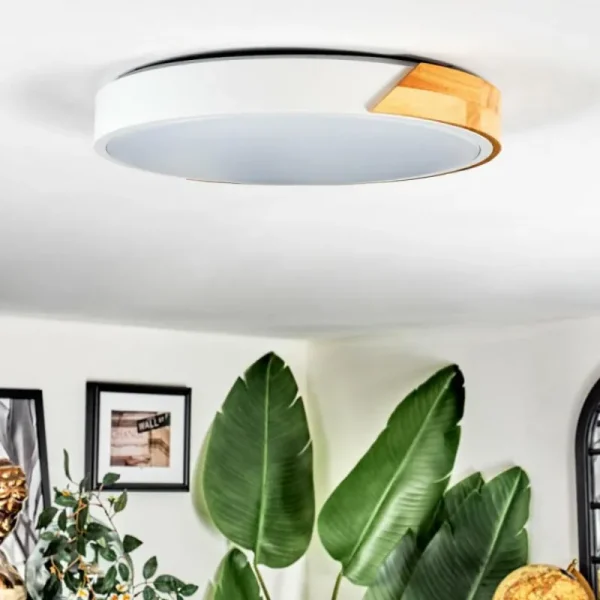 hofstein Cadaixo Plafonnier, Panel LED Blanc, 1 lumière, Télécommandes* Lampes Modernes