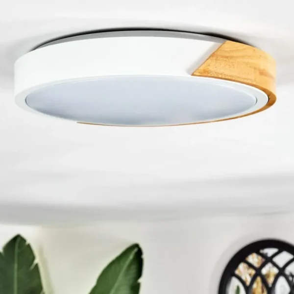 hofstein Cadaixo Plafonnier, Panel LED Écru, Blanc, 1 lumière* Lampes Modernes