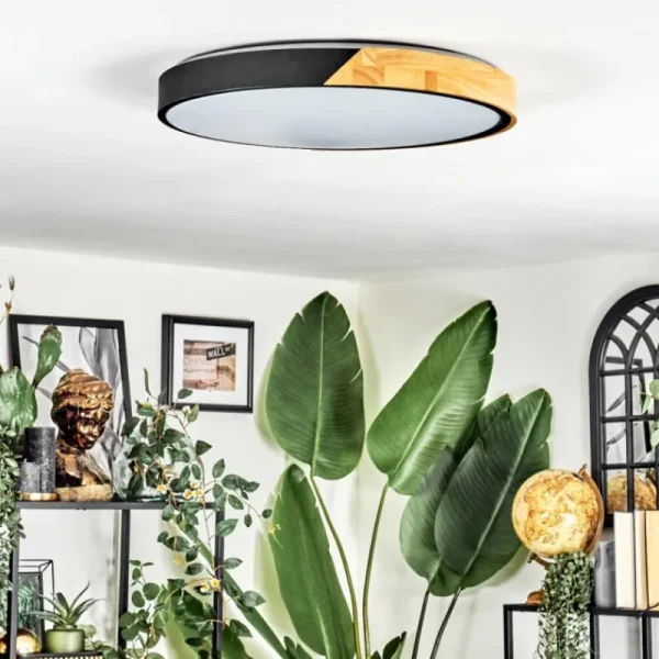 hofstein Cadaixo Plafonnier, Panel LED Blanc, 1 lumière, Télécommandes* Lampes Modernes
