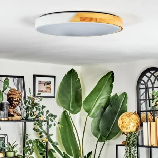 hofstein Cadaixo Plafonnier, Panel LED Blanc, 1 lumière, Télécommandes* Lampes Modernes