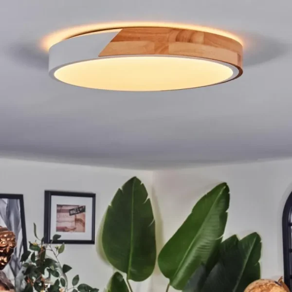 hofstein Cadaixo Plafonnier, Panel LED Blanc, 1 lumière, Télécommandes* Lampes Modernes