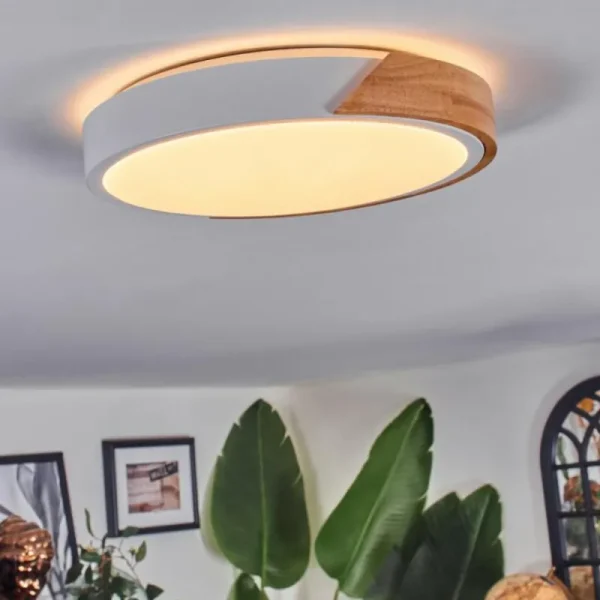 hofstein Cadaixo Plafonnier, Panel LED Écru, Blanc, 1 lumière* Lampes Modernes