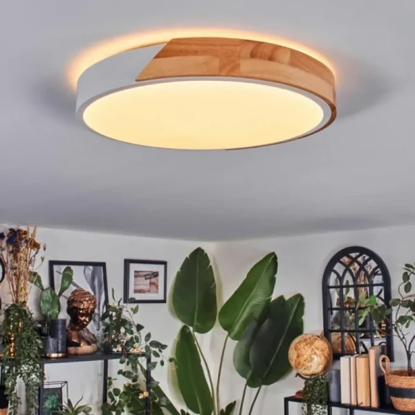 hofstein Cadaixo Plafonnier, Panel LED Blanc, 1 lumière, Télécommandes* Lampes Modernes