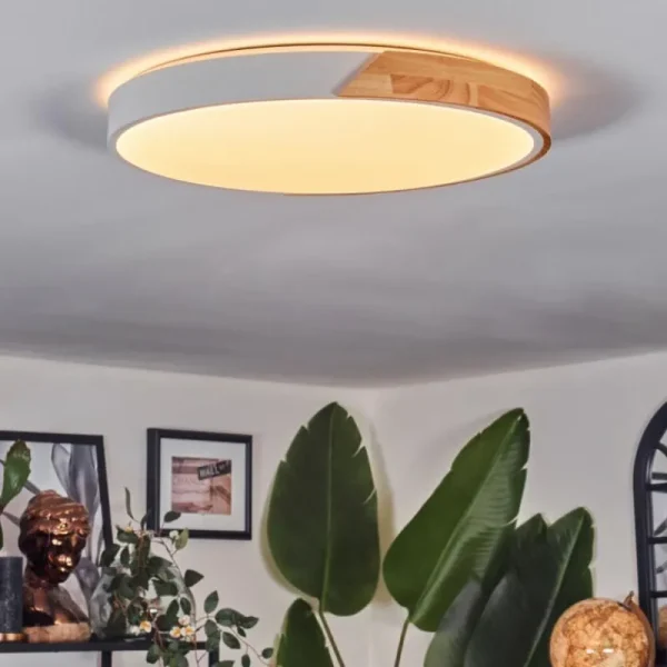 hofstein Cadaixo Plafonnier, Panel LED Blanc, 1 lumière, Télécommandes* Lampes Modernes