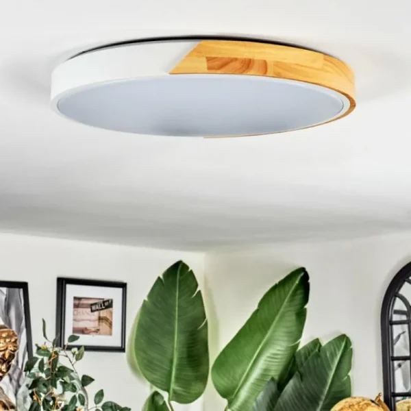 hofstein Cadaixo Plafonnier, Panel LED Blanc, 1 lumière, Télécommandes* Lampes Modernes