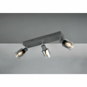 Luminaires Reality Cadiz Spot de plafond Anthracite, 3 lumières* Lampes En Verre