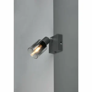 Luminaires Reality Cadiz Spot de plafond Anthracite, 1 lumière* Lampes En Verre