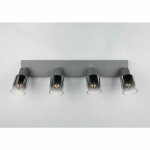 Luminaires Reality Cadiz Spot de plafond Anthracite, 4 lumières* Lampes En Verre