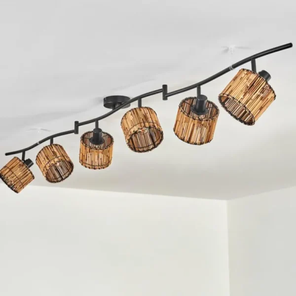 hofstein Cando Plafonnier Noir, 6 lumières* Lampes Modernes