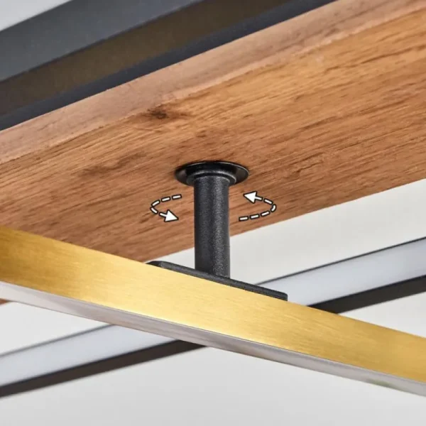 hofstein Cascada Plafonnier LED Laiton, Écru, Noir, 1 lumière* Lampes Modernes