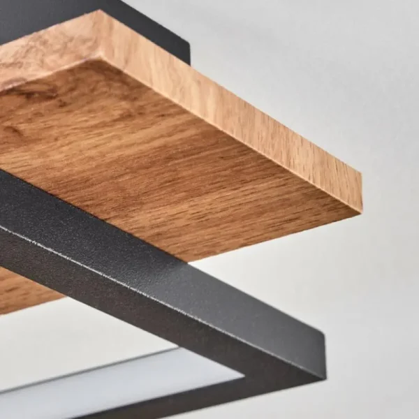 hofstein Cascada Plafonnier LED Laiton, Écru, Noir, 1 lumière* Lampes Modernes