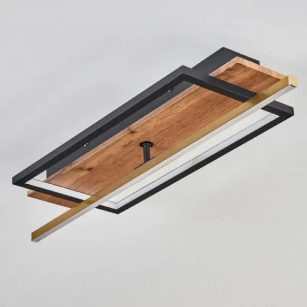 hofstein Cascada Plafonnier LED Laiton, Écru, Noir, 1 lumière* Lampes Modernes
