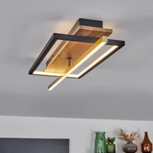 hofstein Cascada Plafonnier LED Laiton, Écru, Noir, 1 lumière* Lampes Modernes