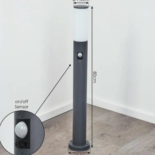 hofstein Caserta Eclairage de chemin Anthracite, 1 lumière, Détecteur de mouvement* Lampes Modernes