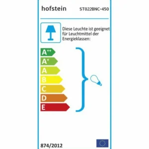 hofstein Caserta Lampadaire, Eclairage de chemin Acier inoxydable, 1 lumière* Lampes Modernes