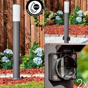 hofstein Caserta Lampe à prise électrique, Eclairage de chemin Anthracite, 1 lumière* Lampes Modernes