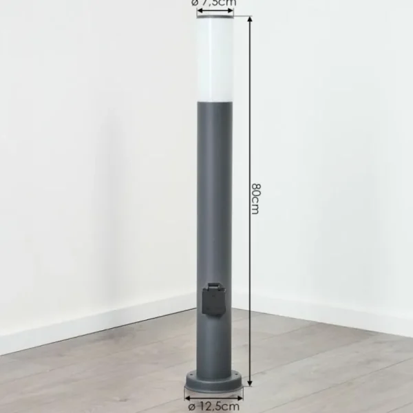 hofstein Caserta Lampe à prise électrique, Eclairage de chemin Anthracite, 1 lumière* Lampes Modernes