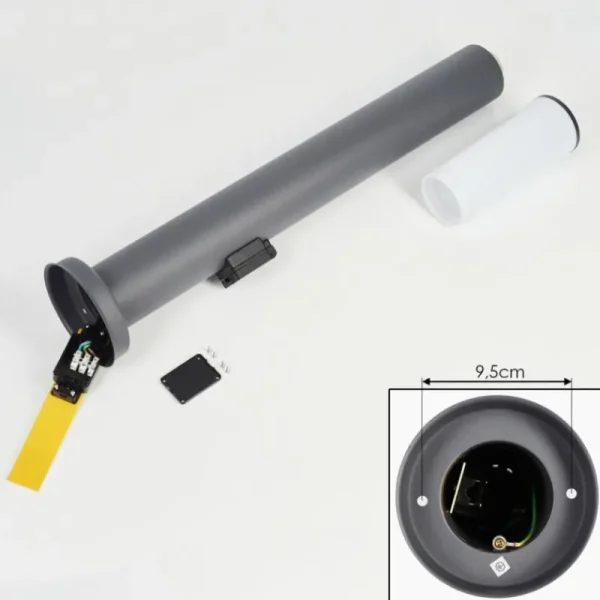 hofstein Caserta Lampe à prise électrique, Eclairage de chemin Anthracite, 1 lumière* Lampes Modernes