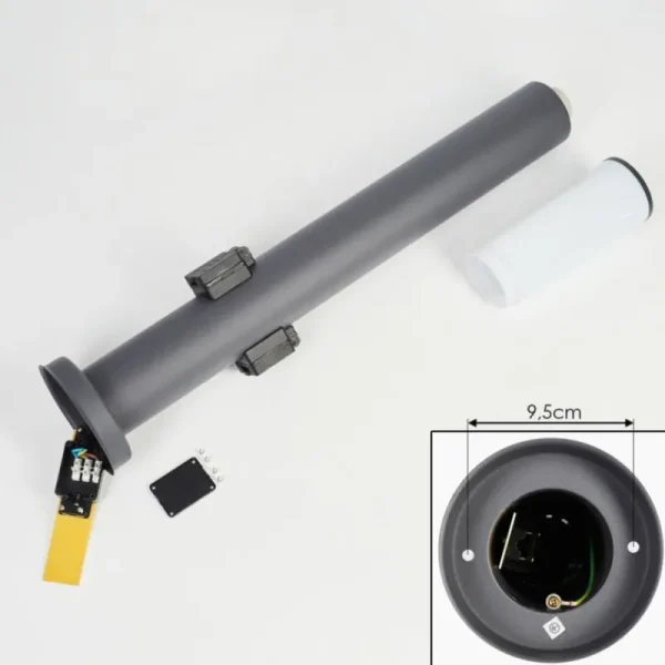 hofstein Caserta Lampe à prise électrique, Eclairage de chemin Anthracite, 1 lumière* Lampes Modernes
