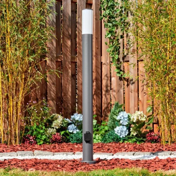 hofstein Caserta Lampe à prise électrique, Eclairage de chemin Anthracite, 1 lumière* Lampes Modernes