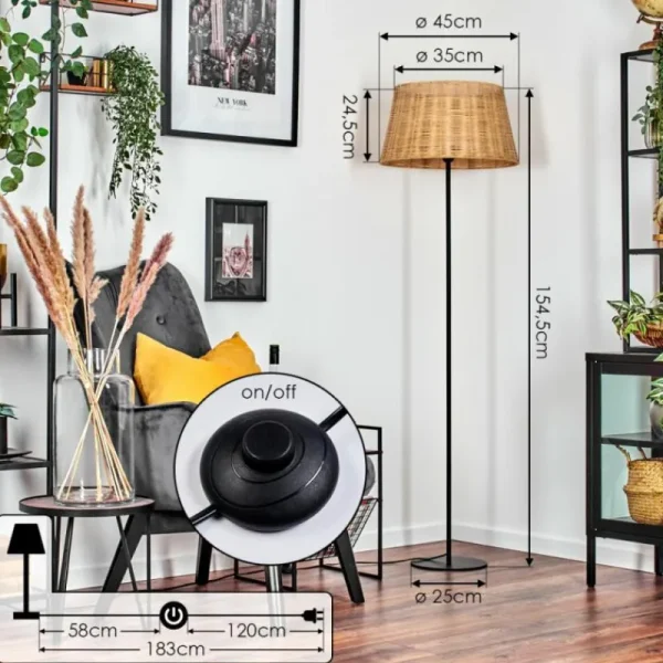 hofstein Cavaca Lampadaire Écru, 1 lumière* Lampes Modernes
