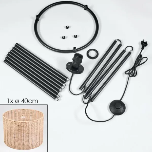 hofstein Cavaca Lampadaire, Liseuse Noir, 1 lumière* Lampes Modernes
