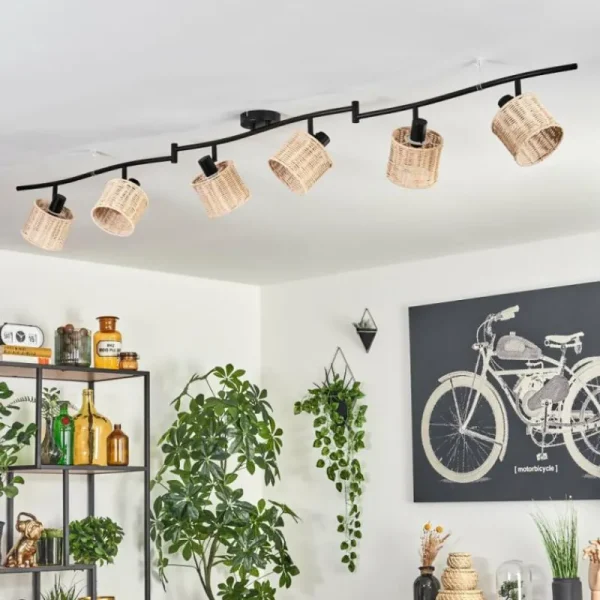 hofstein Cavaca Plafonnier Noir, 6 lumières* Lampes Modernes