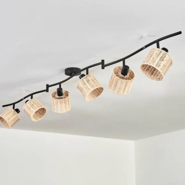hofstein Cavaca Plafonnier Noir, 6 lumières* Lampes Modernes