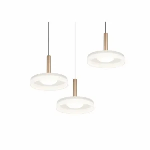 Luminaires Trio Celeste Suspension LED Brun, 1 lumière* Lampes En Verre