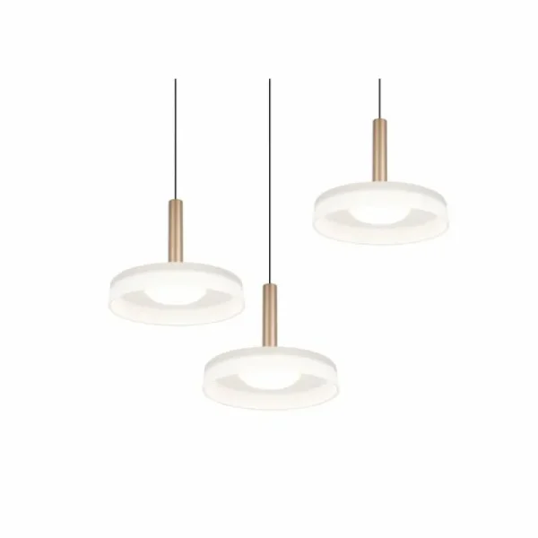 Luminaires Trio Celeste Suspension LED Brun, 1 lumière* Lampes En Verre