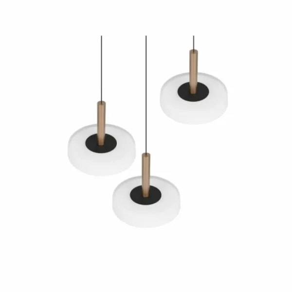 Luminaires Trio Celeste Suspension LED Brun, 1 lumière* Lampes En Verre