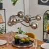 hofstein Chariton Suspension Noir, 6 lumières* Lampes En Verre