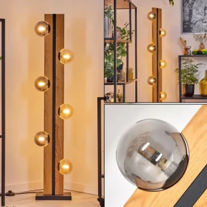 hofstein Chehalis Boule lumineuse, Lampadaire Écru, Noir, 6 lumières* Lampes Modernes