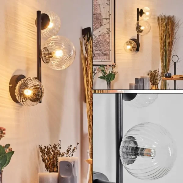 hofstein Chehalis Boule lumineuse 23 cm Clair, 3 lumières* Lampes Modernes