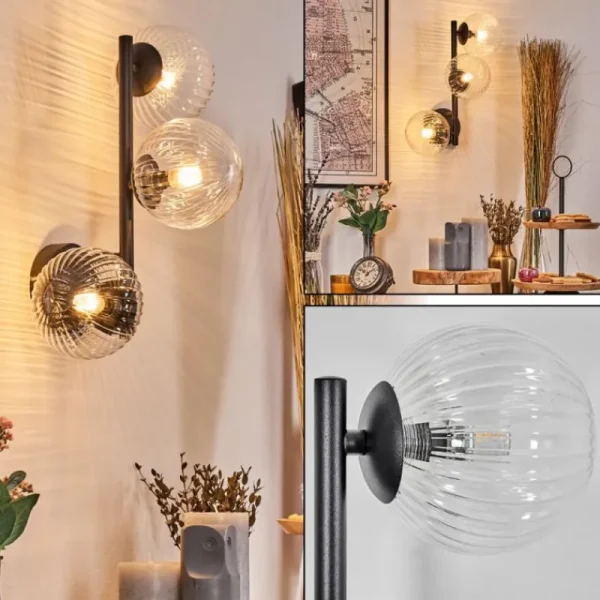 hofstein Chehalis Boule lumineuse 23 cm Clair, 3 lumières* Lampes Modernes