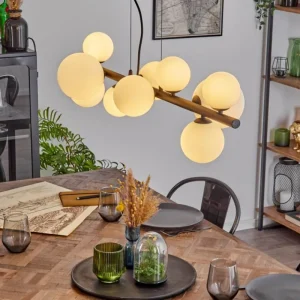 hofstein Chehalis Boule lumineuse, Suspension Blanc, 10 lumières* Lampes En Verre