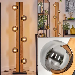 hofstein Chehalis Boule lumineuse, Lampadaire Écru, Noir, 6 lumières* Lampes Modernes