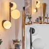 hofstein Chehalis Boule lumineuse, Applique murale Blanc, 3 lumières* Lampes En Verre