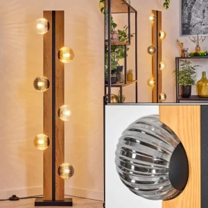 hofstein Chehalis Boule lumineuse, Lampadaire Écru, Noir, 6 lumières* Lampes Modernes