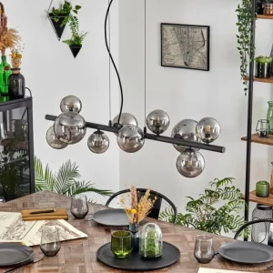 hofstein Chehalis Boule lumineuse, Suspension Fumé, 10 lumières* Lampes Modernes