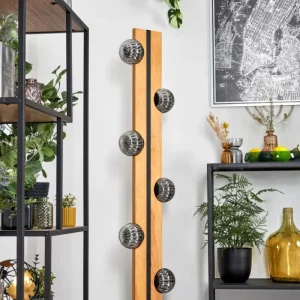 hofstein Chehalis Boule lumineuse, Lampadaire Écru, Noir, 6 lumières* Lampes Modernes