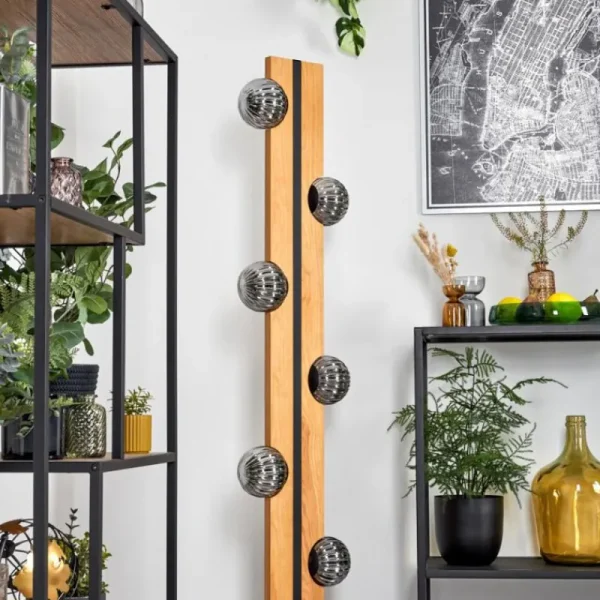hofstein Chehalis Boule lumineuse, Lampadaire Écru, Noir, 6 lumières* Lampes Modernes