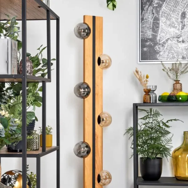 hofstein Chehalis Boule lumineuse, Lampadaire Écru, Noir, 6 lumières* Lampes Modernes